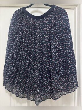 Uniqlo Navy Floral Skirt